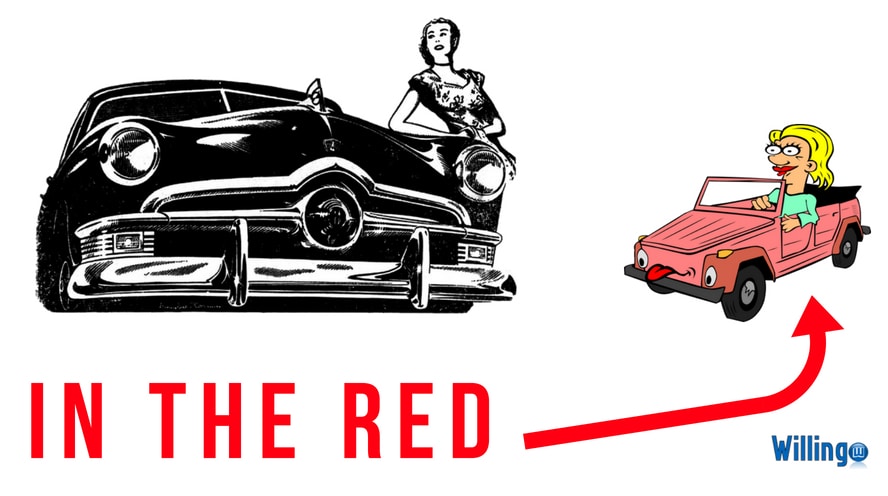 in the red nghĩa là gì trong tiếng Anh