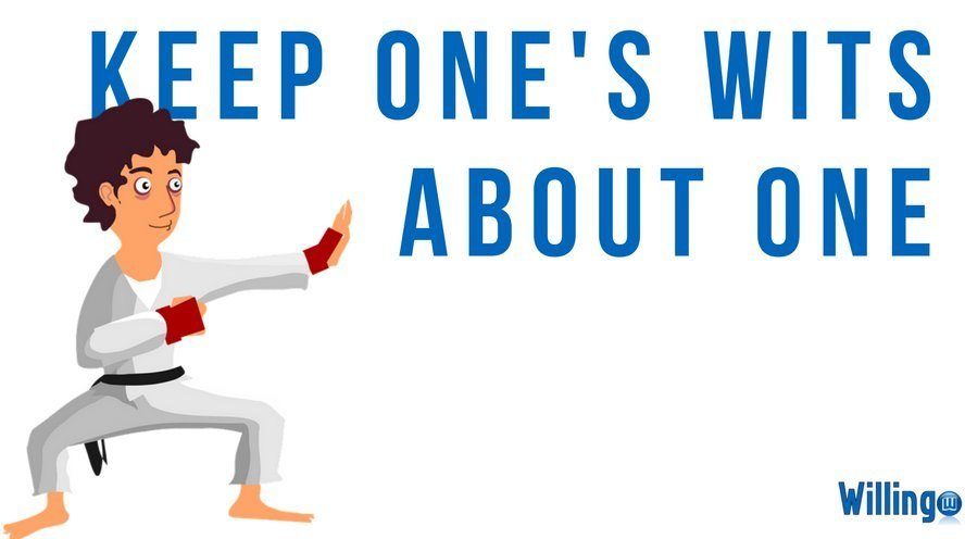 KEEP ONE’S WITS ABOUT ONE