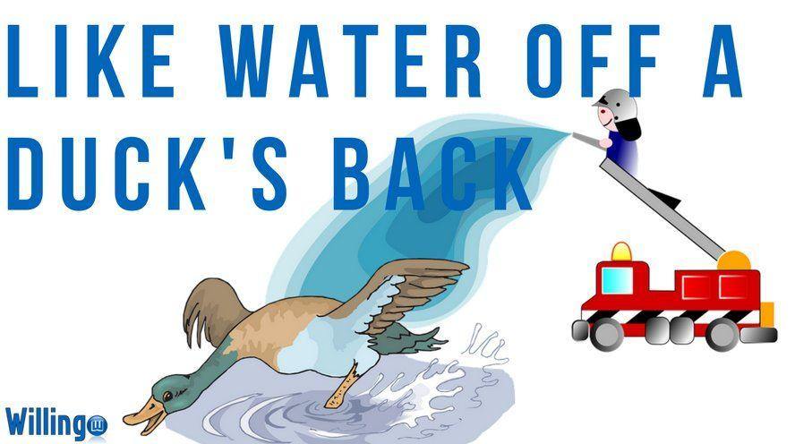 LIKE WATER OFF A DUCK’S BACK