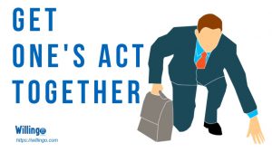 get one's act together header