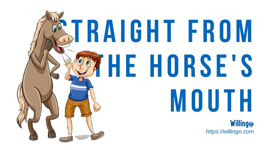 straight from the horse's mouth nghĩa là gì