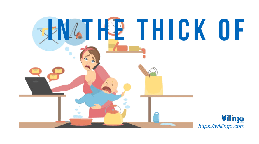 IN THE THICK OF là gì